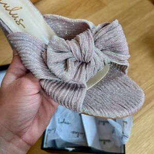 Lulu's Dorothea Heels in Taro Shimmer